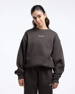 Johnson Oversized Sweatshirt - Mocha Seamless construction