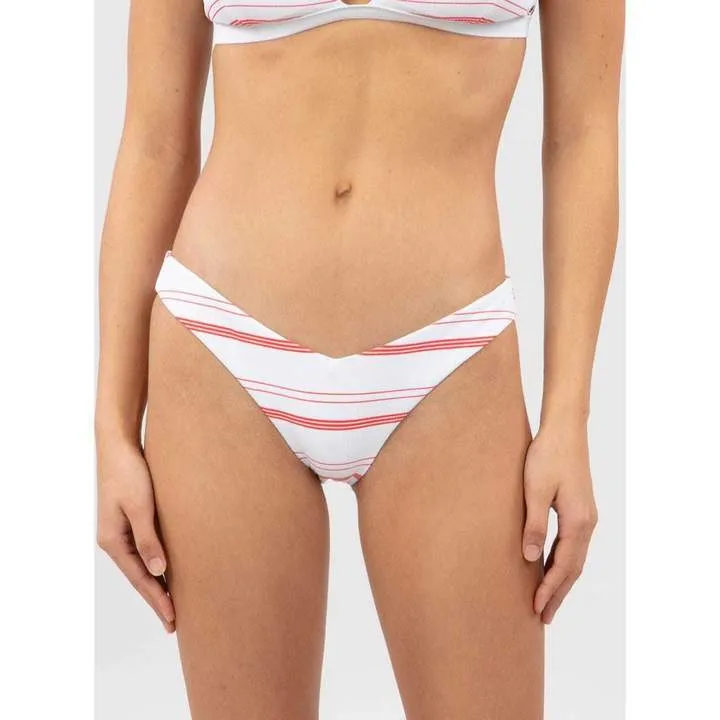 Reinforced Side Panels Butter Soft Stretch Patriot High Leg Swim Bottom (Past Season)