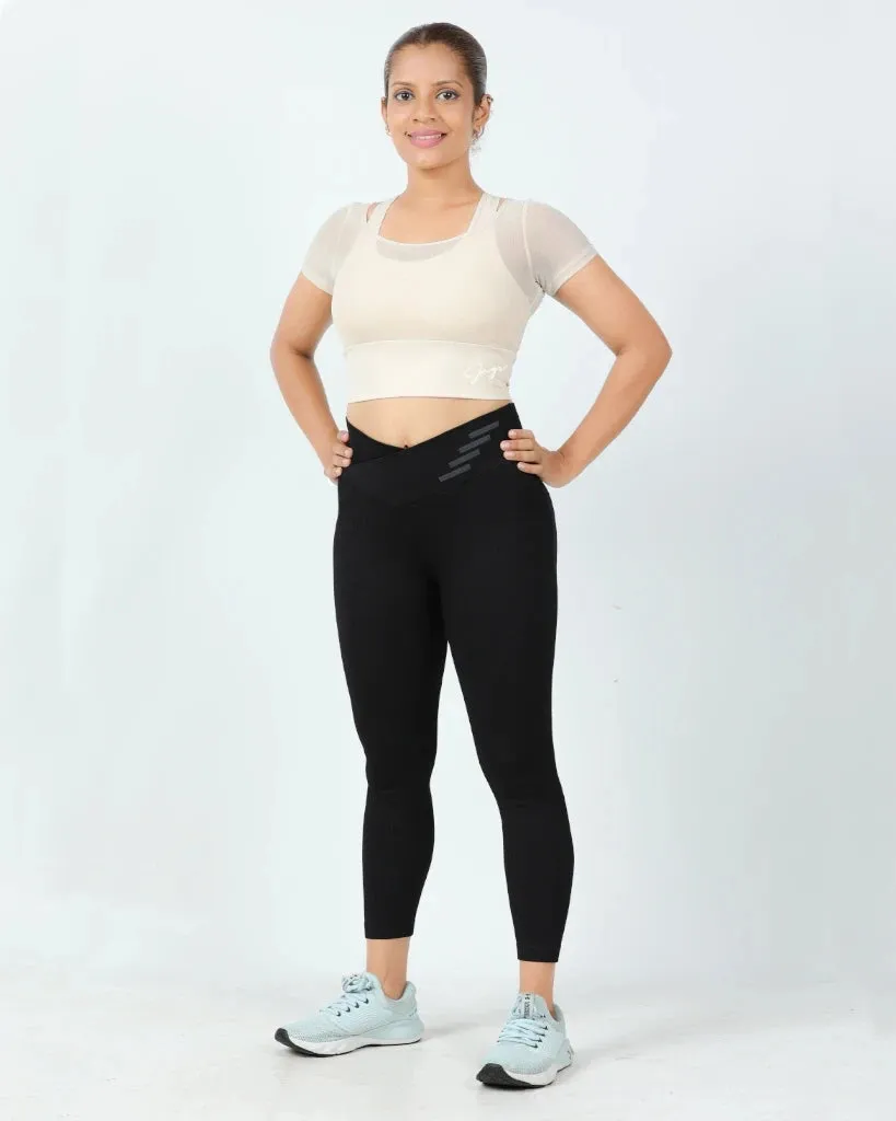 FlexStyle Duo Bra & Crop Combo for Active Fashionistas Breathable Material Soft Inner Lining