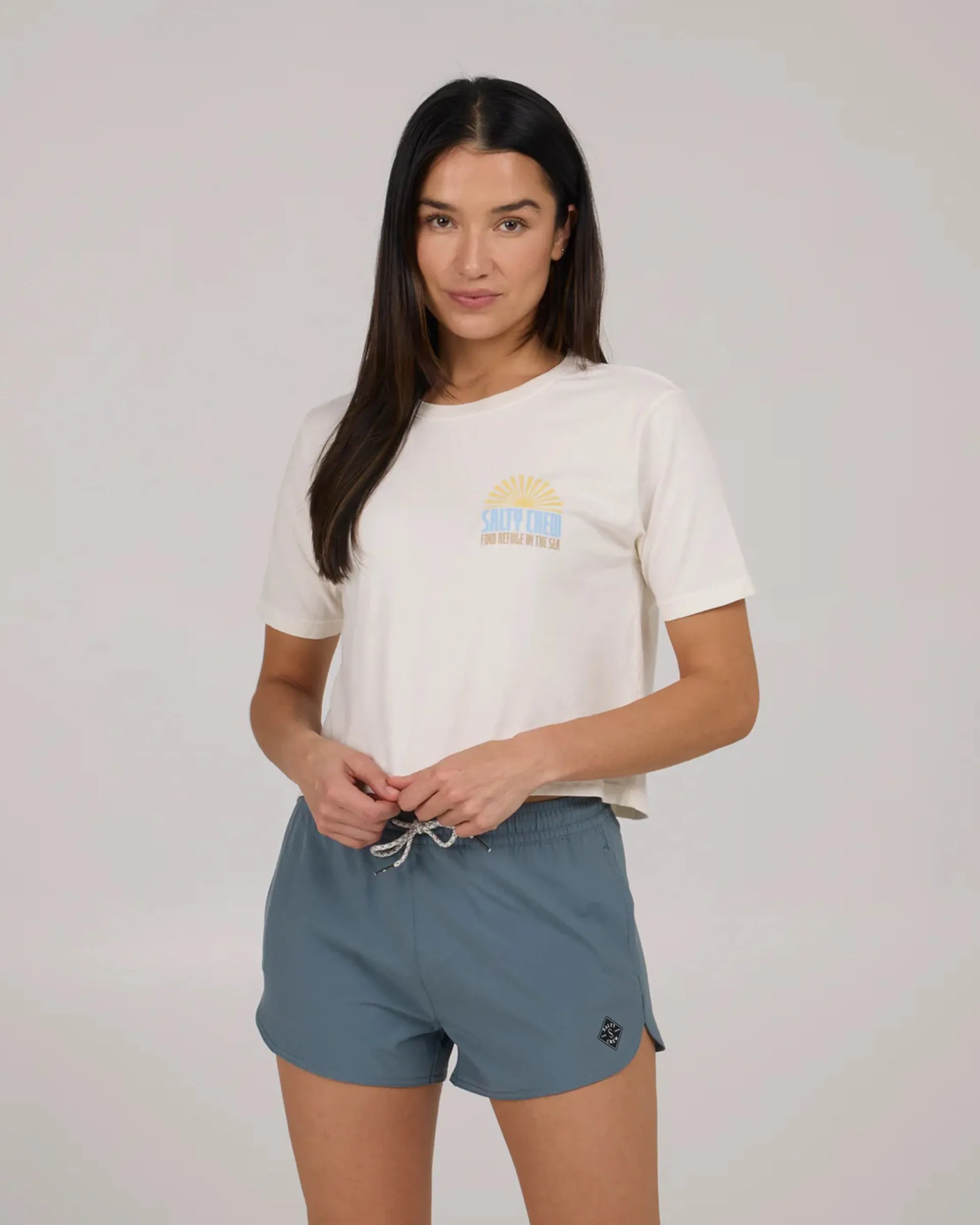 In The Rays Crop Tee - Off White Comfortable