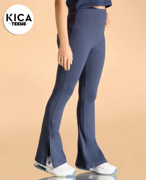 Rayon drape Stretch Fabric Criss Cross Cotton Flare Pants For Girls