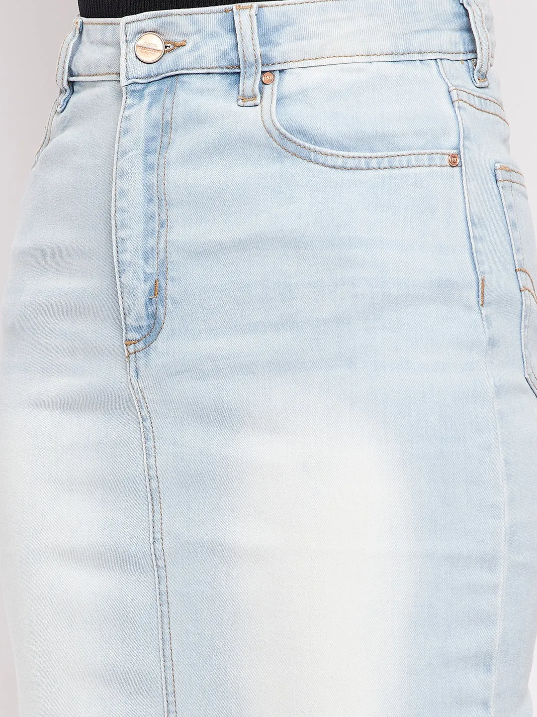 Madame Ice Blue High Rise Skirt Resort Mood Breezy Fit