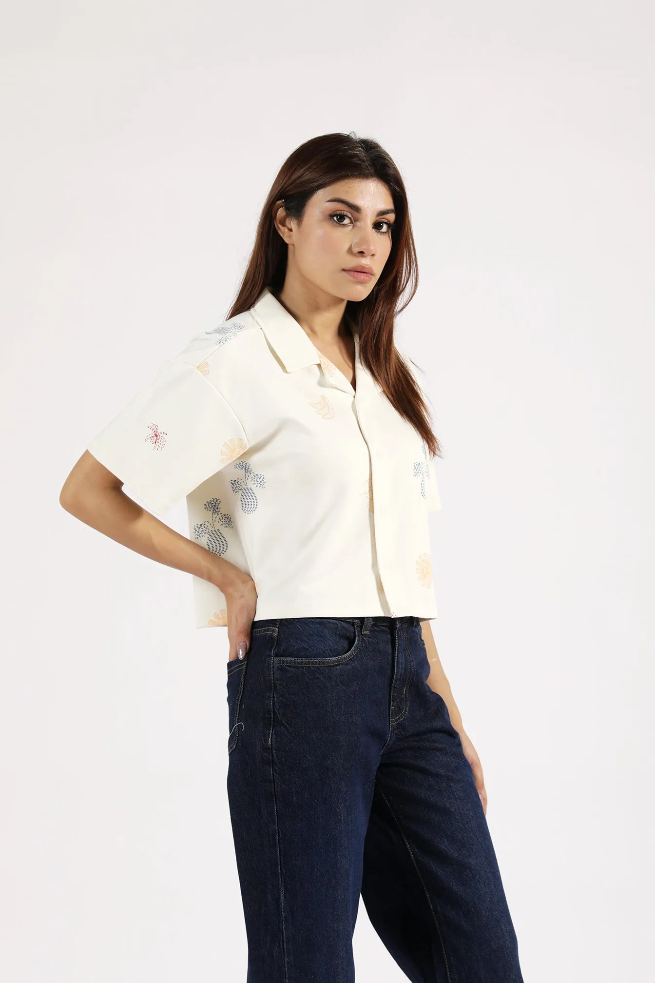 Stylish Look GRAPHIC BOXY FIT TOP