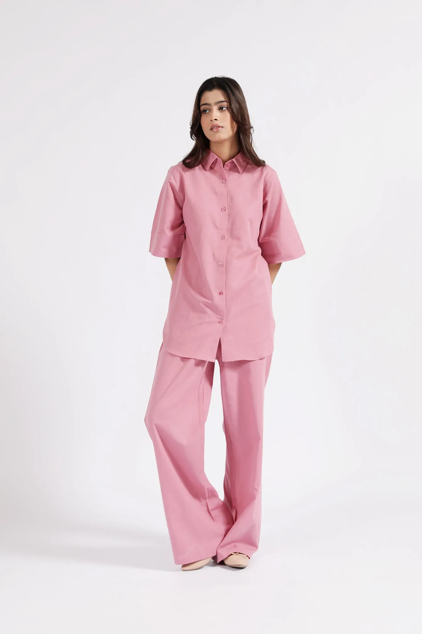 Perfect Comfort StretchWaistband WIDE LEG LINEN TROUSERS
