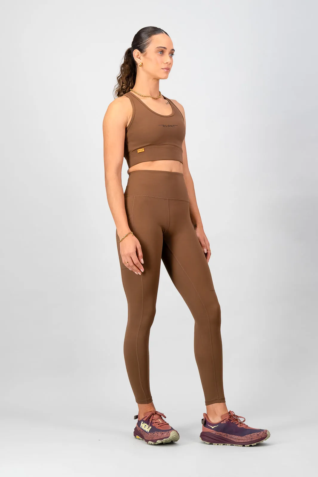 Momentum Sports Bra - Clay Soft Elastic Band Body-Hugging Fit