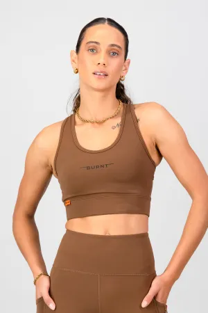 Triple stitching Momentum Sports Bra - Clay