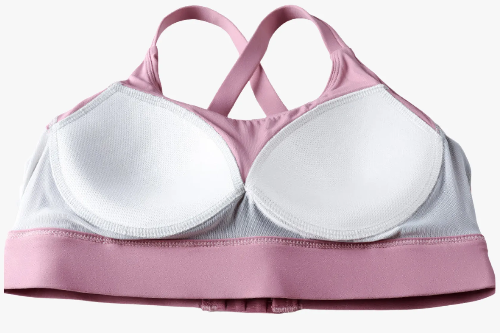 Women??s High Support Crop Top ?C No Bounce Workout Bra ?C Pink ?C Adjustable Fit Petite size seams Lightweight Performance Material