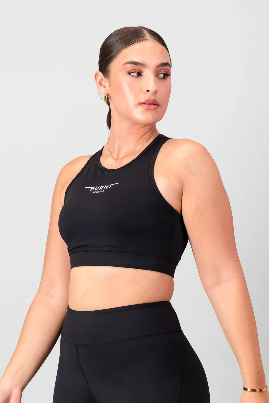 Essential Energy Bra - Black Adjustable Straps