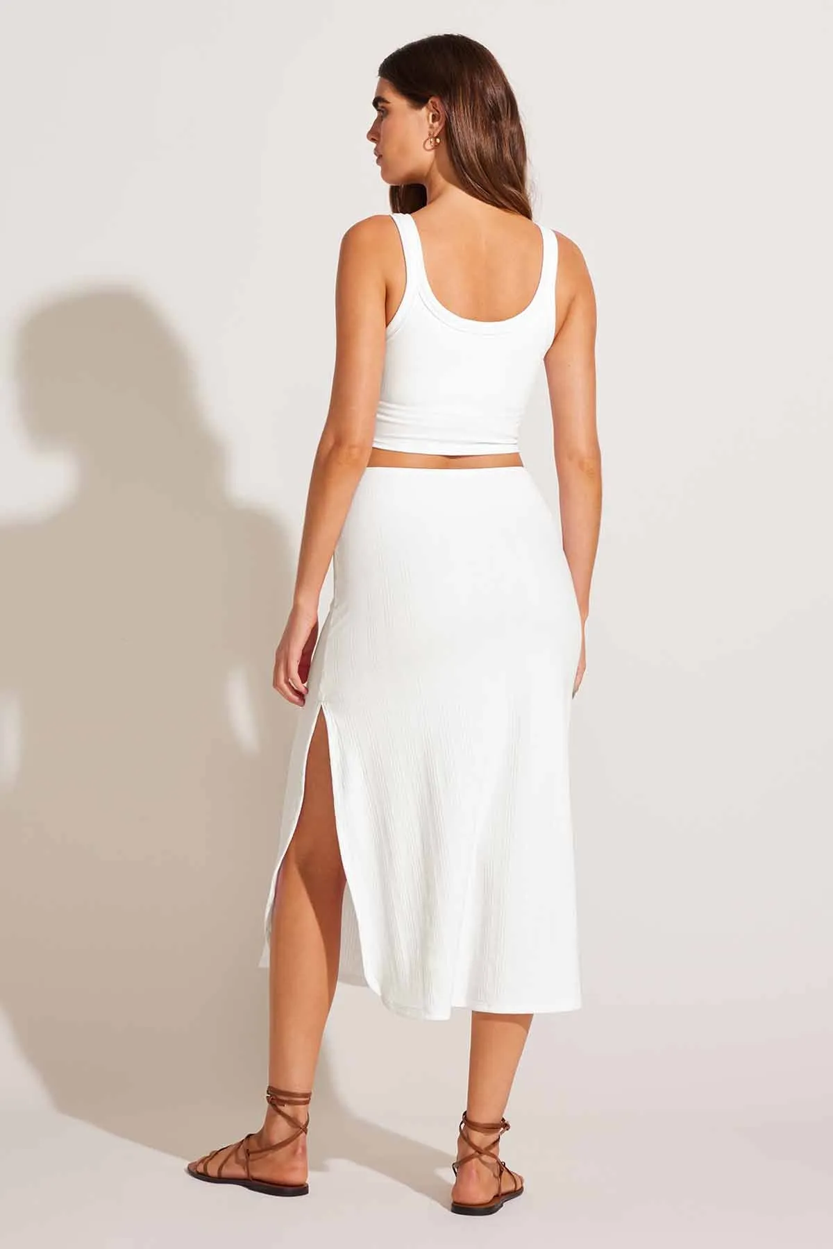 Lifestyle Look Thalia Skirt - White Organic Rib