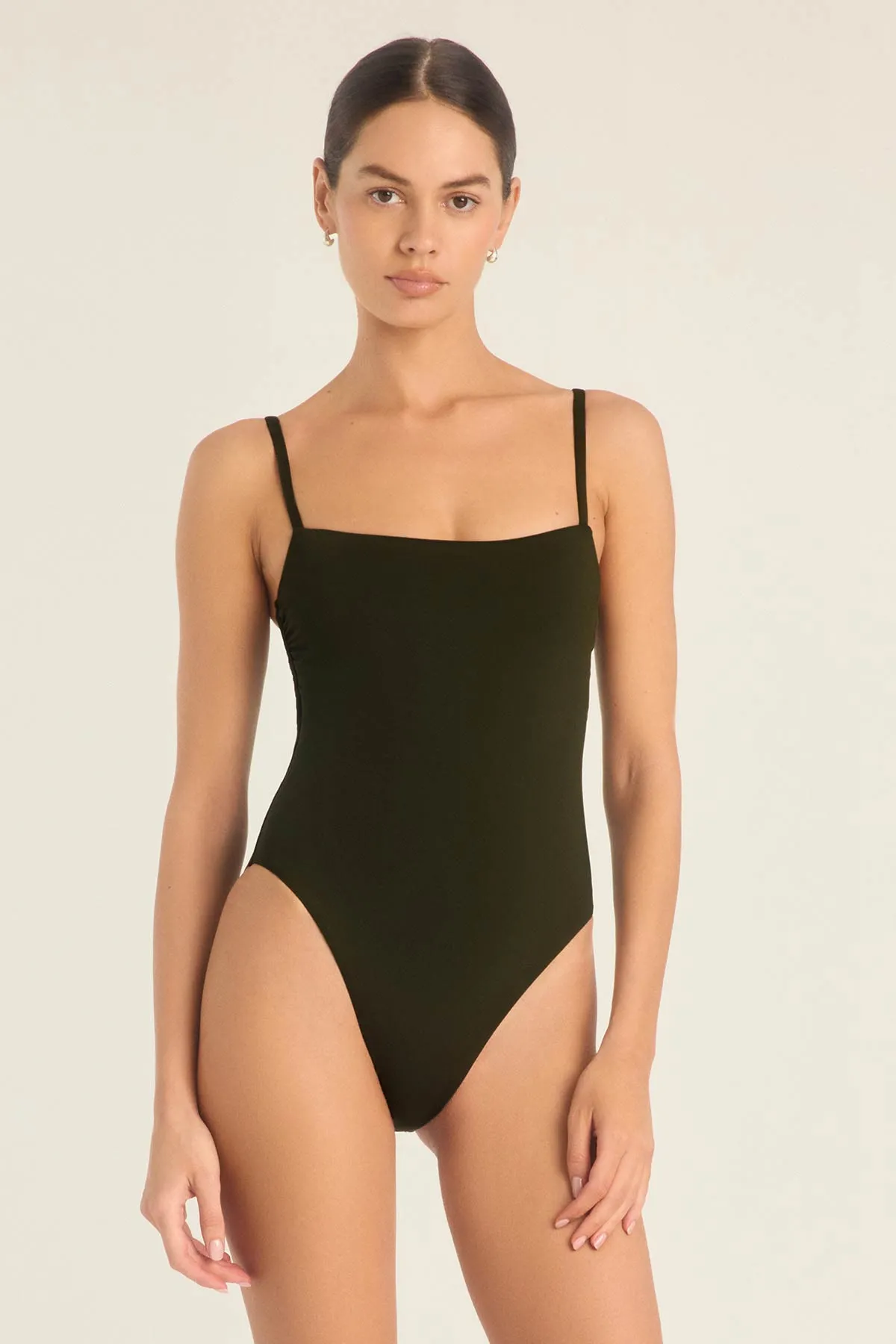 Jenna One Piece - Forest EcoLux Built In Shelf Bra