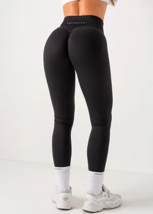 ULTIMATE SEAMLESS SCRUNCH LEGGINGS - BLACK Anti Pilling Treatment Ultra Stretch