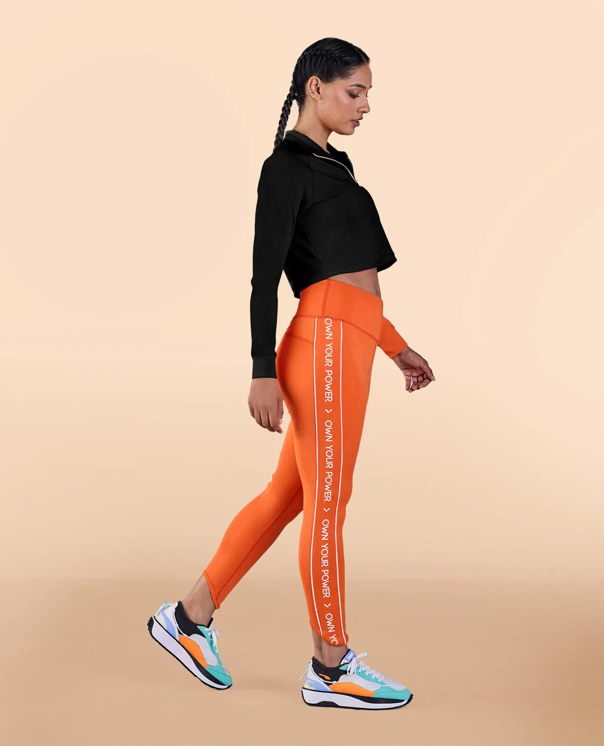Full Sleeves Running Top in Second SKN Fabric Black Chic Comfort Wear Seasonal Smart