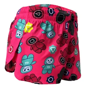 Athletic Vibe Women's AeroPro 3" Split Shorts - Red Stop Green Go