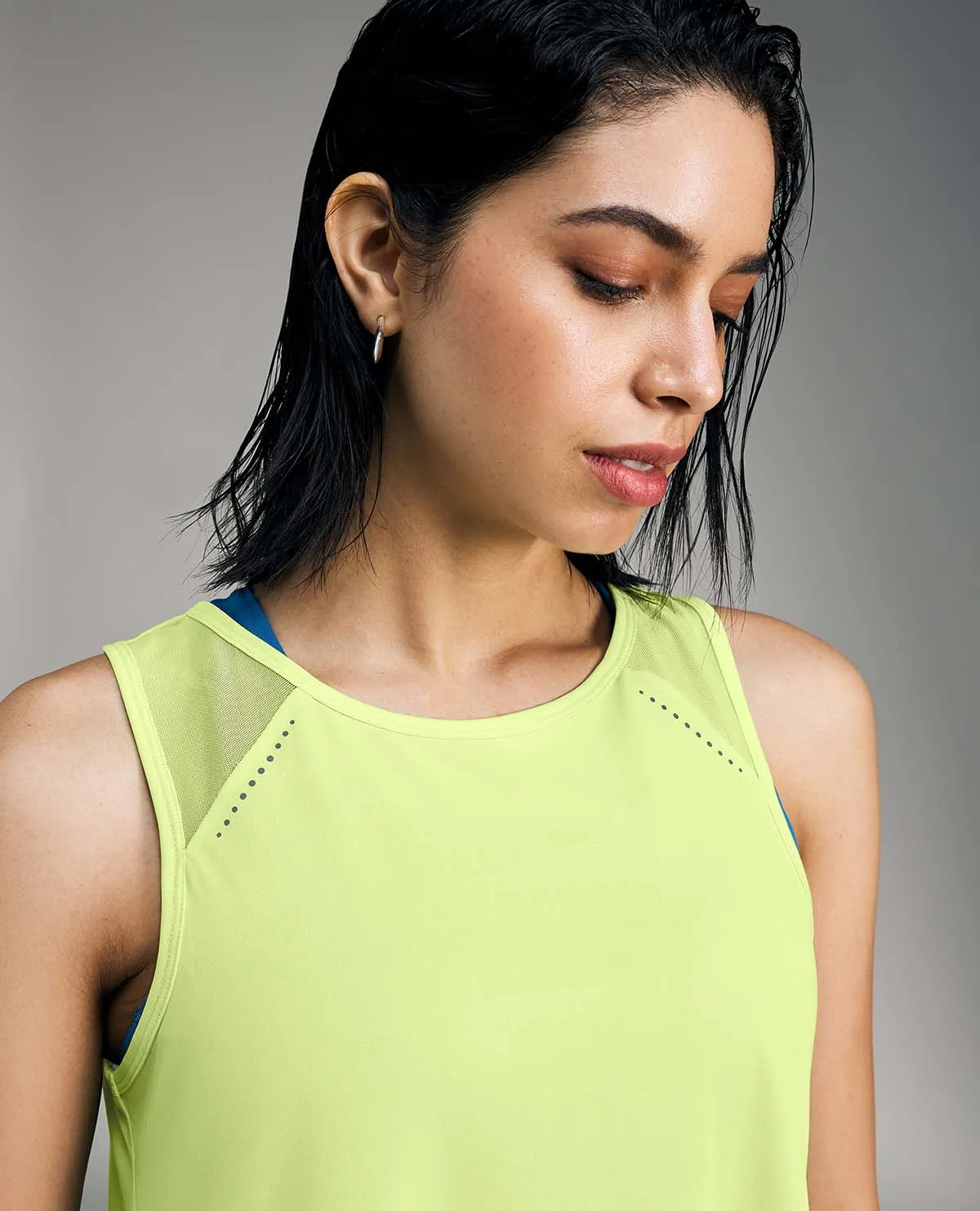 Minimalist Aesthetic low - visibility Feather Feel Tank Top Neon
