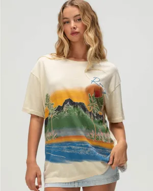 Ko'olau Scenic S/S Boyfriend T-Shirt - Natural LayeredSleeveConstruction