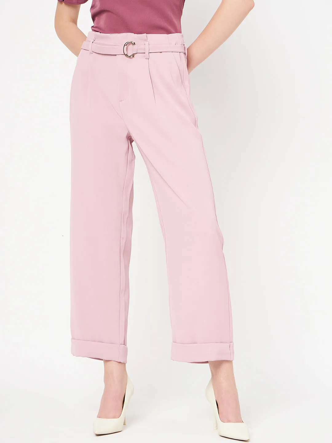 Reinforced Stitching Madame Pink Trouser