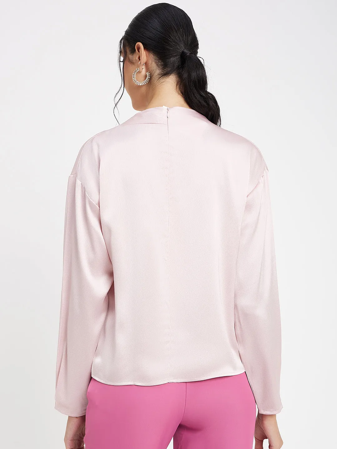 Madame Solid Pink Top Washable fabric