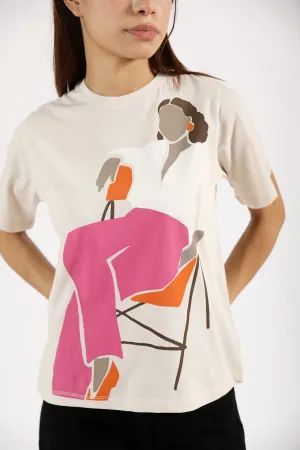 Denim style REGULAR FIT GRAPHIC TEE