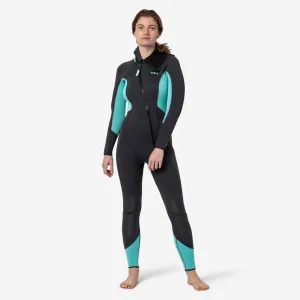 Traje de Buceo con Botella SCD 100 Mujer Gris Azul 5?mm MotionRangeOptimized DurableStitching