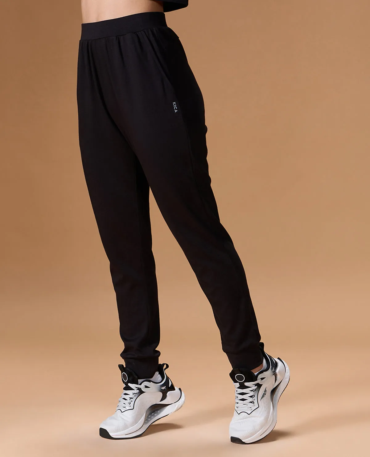 Extra Soft Cotton Track Pants Roomy Fit Abrasion Resistant Panels